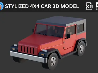 Stylized 4x4 Car 3D Model 3D model