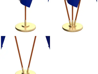 El Salvador Flag Pack 3D model