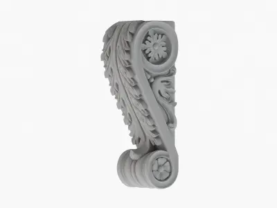 Scroll Corbel 01 3D model