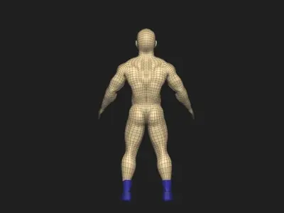 BOY BODYBUILDER  Low-poly 3D model