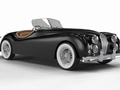 Jaguar XK140 1954 3d model 3D model