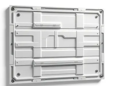 Futuristic Modular Wall Panel Design model pack Low-poly 3D model