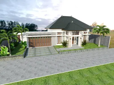 minimalist house exterior Design  3D print model