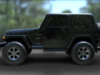 1998 Jeep Wrangler Sahara 3D model