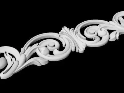 Central decor ornament for furniture 3D model 397