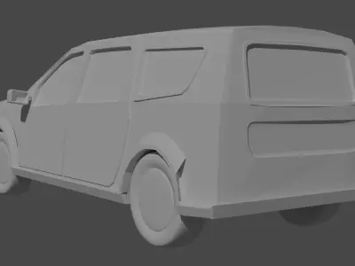 Renault Logan Free low-poly 3D model