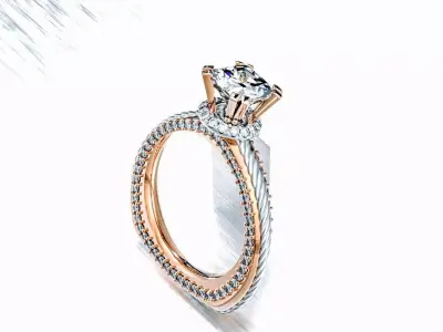 Fashion women Ring  BY ETERNO TESORO 3dm and stl formats 3D print model