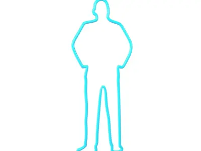 Neon Men Symbol v1 001 Low-poly 3D model