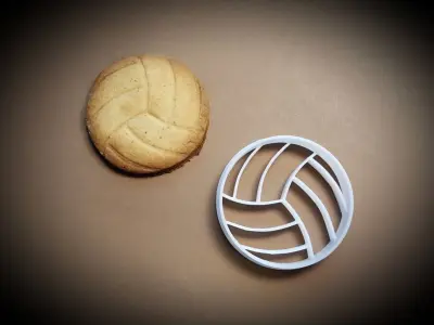 Volleyball cookie cutter 3D print model