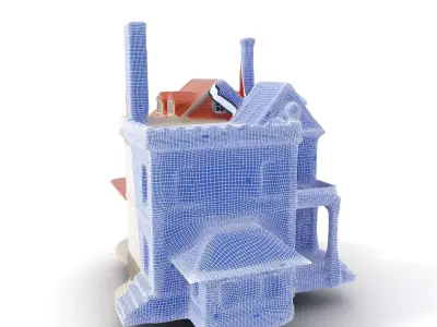 Classic Victorian House model pack Low-poly 3D model