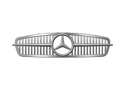 Ribbed Mercedes 300SL front grille gullwing relief 3D print model