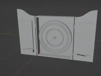 DartBoard dart board and darts Low-poly 3D model