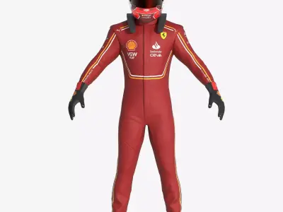 F1 Ferrari Suit 2024 3D model