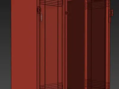 School Style Locker 3D model