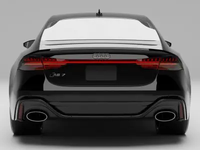 Audi-RS7 2020 With Interior 3D model