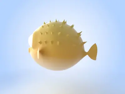 Blowfish 3D model