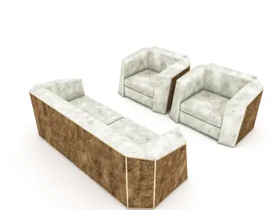 3D modern office armchair Low-poly 3D model