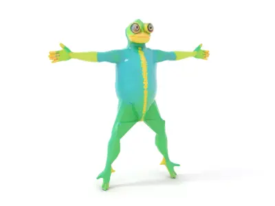 Vibrant Gecko Character model pack Low-poly 3D model