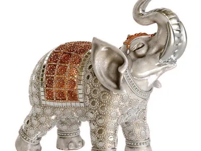 Elephant silver figurine 3D model