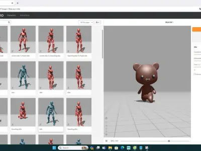 Bear  low poly animated v001  Low-poly 3D model