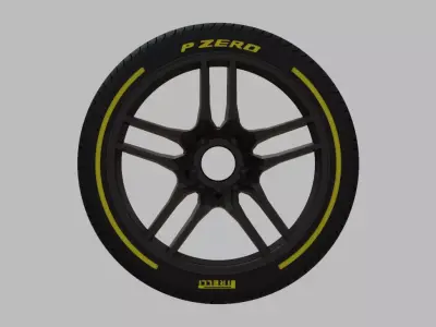 Miniature Konig Intention Rim and Tire - 3D Print - No Textures 3D print model