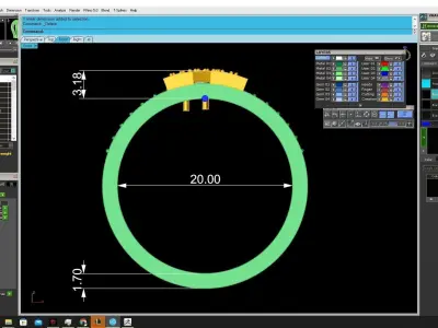 Luxury Initial Letter K Diamond Ring for Men 3689 3D print model