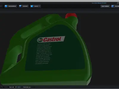 E3D - Castrol GTX Engine Oil 15W-40 A3B3 4L 3D model