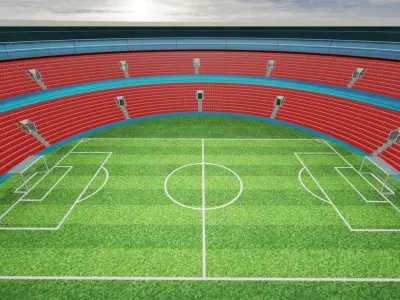 Football Stadium  Low-poly 3D model