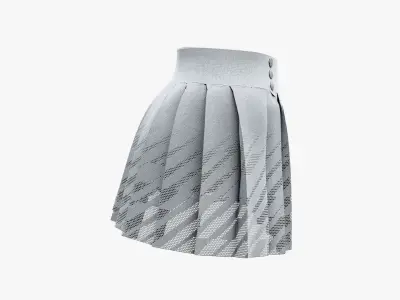 Sport Tennis Skirt Low-poly 3D model