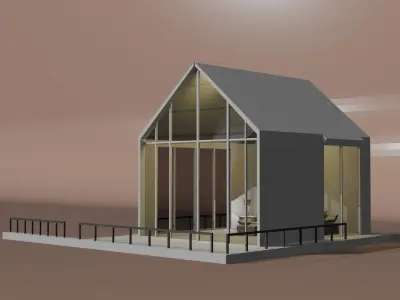 Modern Shed   Morshed 4 Low-poly 3D model