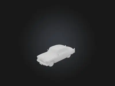 Old Rusty Car Low-poly 3D model get