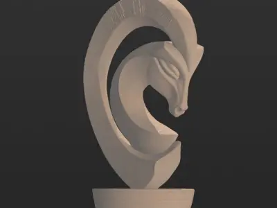 Decorative Easter Ram Rustic Farmhouse Decor 3D print model