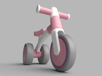 Balance Bike 01 Low-poly 3D model