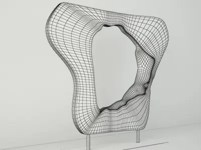 Wooden Decoration on Stand 3D model