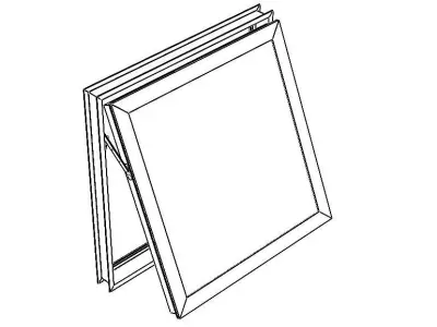 Casement Window- Top Hung 3D model