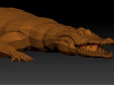 3D CROCODILE LOWPOLY Low-poly 3D model