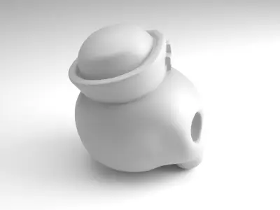 Nurse Skull Figure  3D Printable Model 3D print model