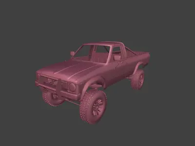1979-1983 Toyota Hilux 4x4 Low-poly 3D model
