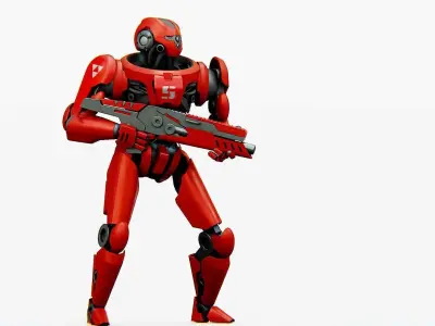 Battle droid Z  Rigged for Unreal Engine - Unity - MIXAMO 3D model