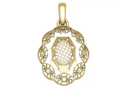 STYLISH GOLD PENDANT FOR WOMEN D PRINTABLE MODEL 3D print model