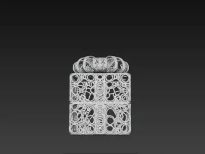 3D Gift Box Model Festive Celebration Concept 3D print model