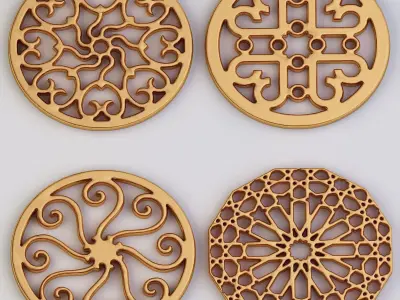  set of patterns 83 pieces 3D model