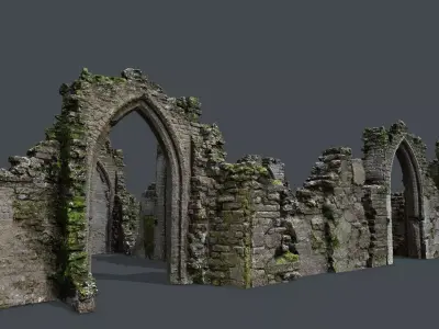 Ruin Gate Low-poly 3D model