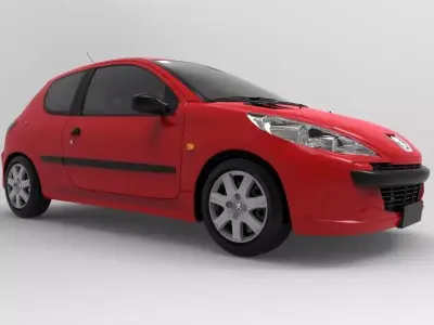 Peugeot 207 Compact 3P interior 3D model
