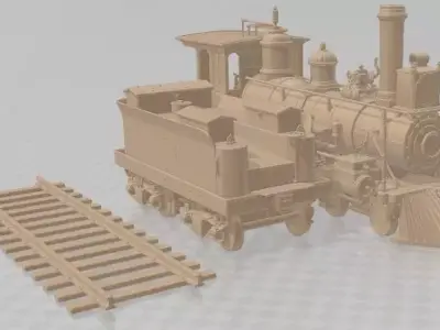 Union Pacific 119 Steam Train 1868 Printable 3D print model