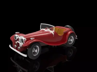 Jaguar SS100 Free 3D model