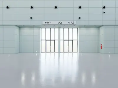 Exhibition Hall Interior 1 Low-poly 3D model