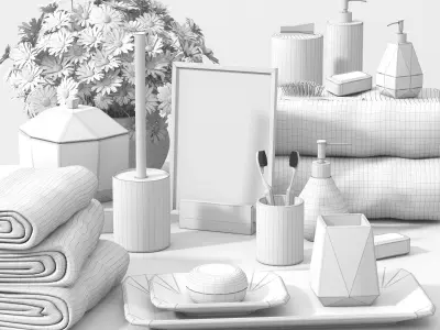 Top Ten Decorative Bouquet Set Collection 3D model