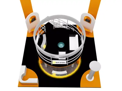 Booth Exhibition Stand a585b 3D model