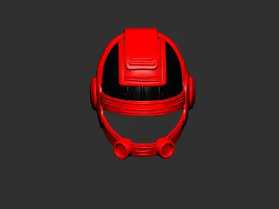 helmet high poly sculpt 3d printable  3D model 28